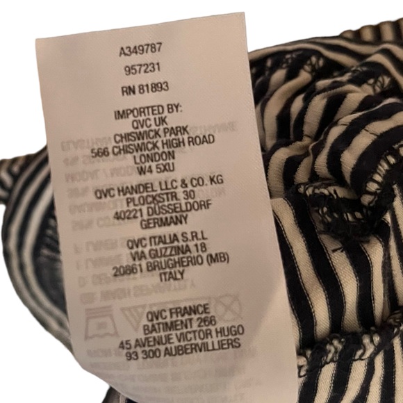 AnyBody ~ Women's Navy and White Striped Cinched Hem Long Sleeve Top Size 3X - Picture 5 of 5